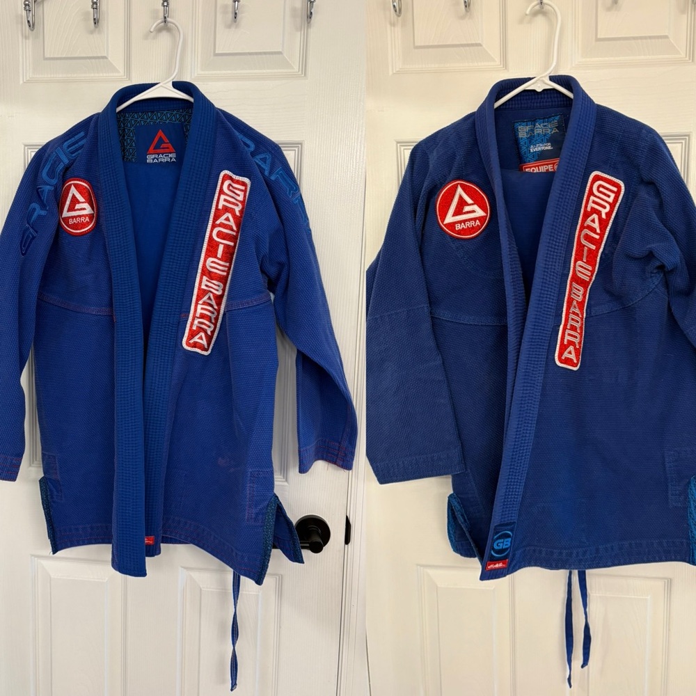 2 Gracie Barra Blue Jiu-Jitsu Gis size A2
